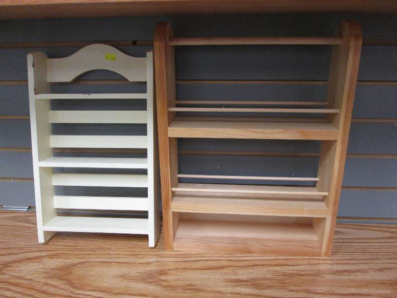 2 wooden shelves...