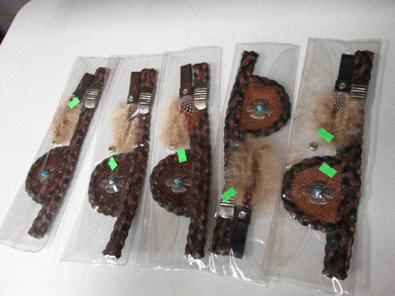 Lot of 5 kids ornate belts ...