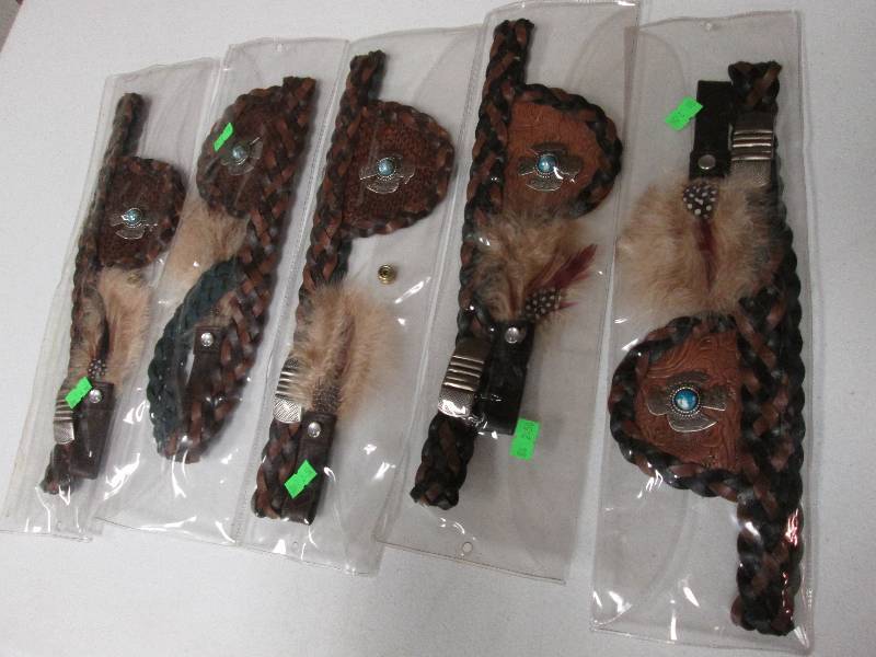 Lot of 5 kids ornate belts ...