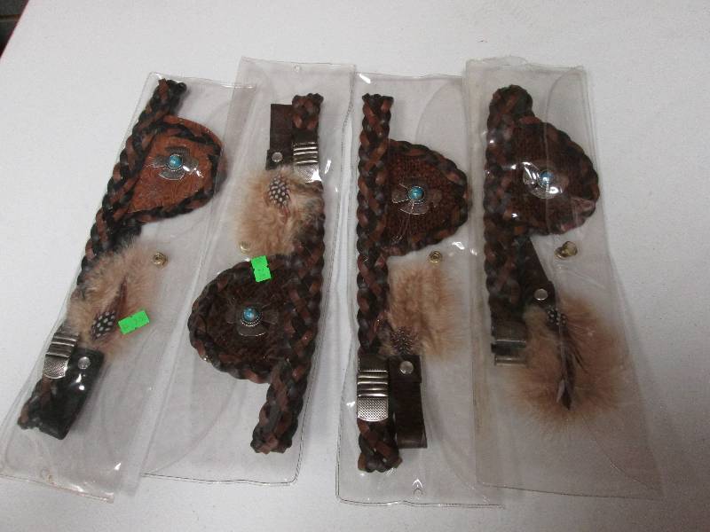 Lot of 4 kids ornate belts ...