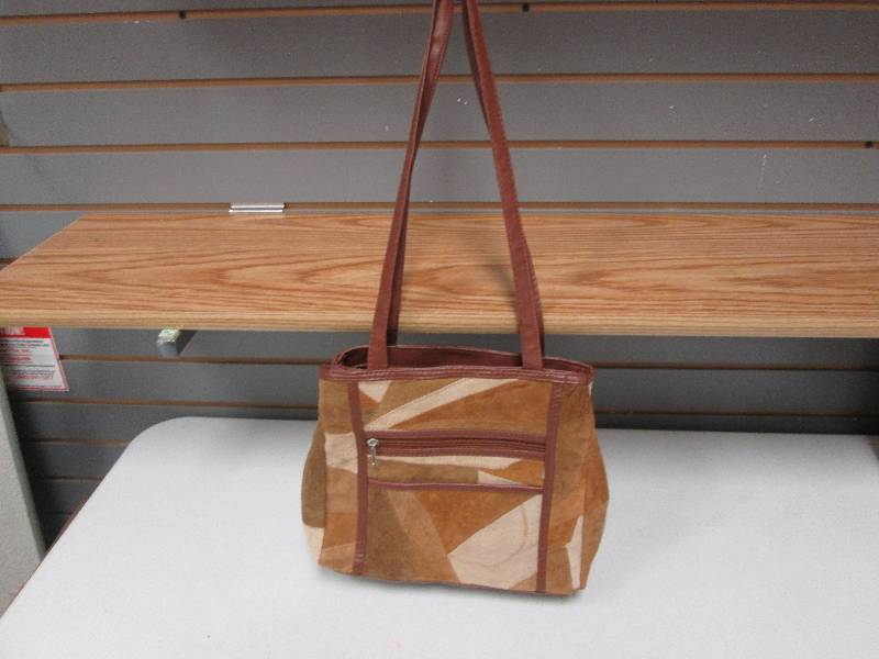 Tanbrown patchwork purse...