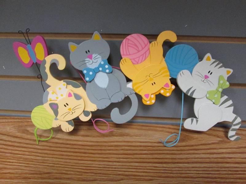Cute cat wall plaque ...