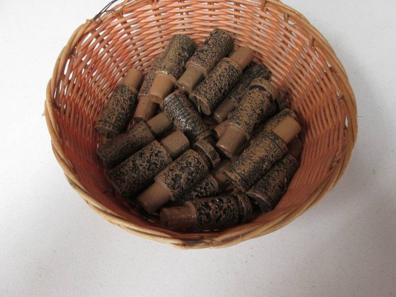 Large lot of wine bottle cork candl...