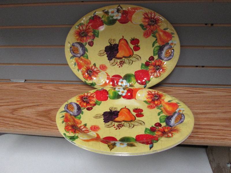 Lot of 5 large serving platters Ret...