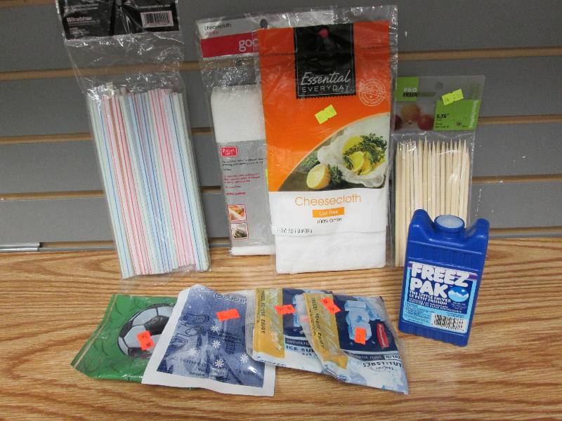 2 pack cheescloth, 1 pk straws, 1 p...