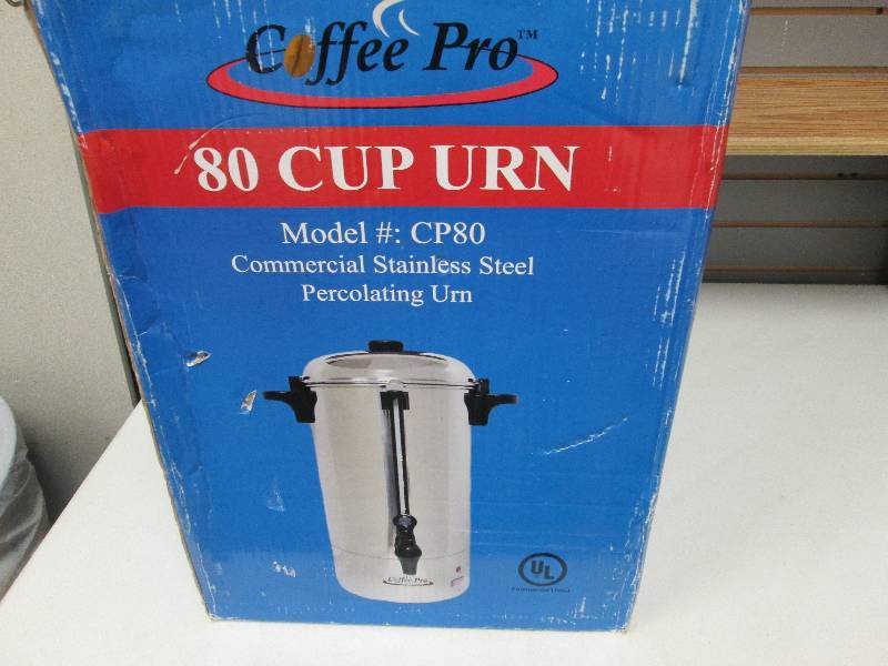 Coffee Pro 80 cup stainless steel p...