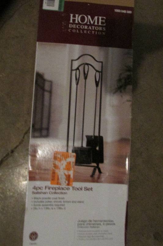 lot 20 image: Home Decorators 4 piece fireplace t...