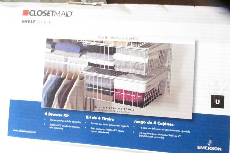 lot 75 image: Closet Maid shelf track wire closet...