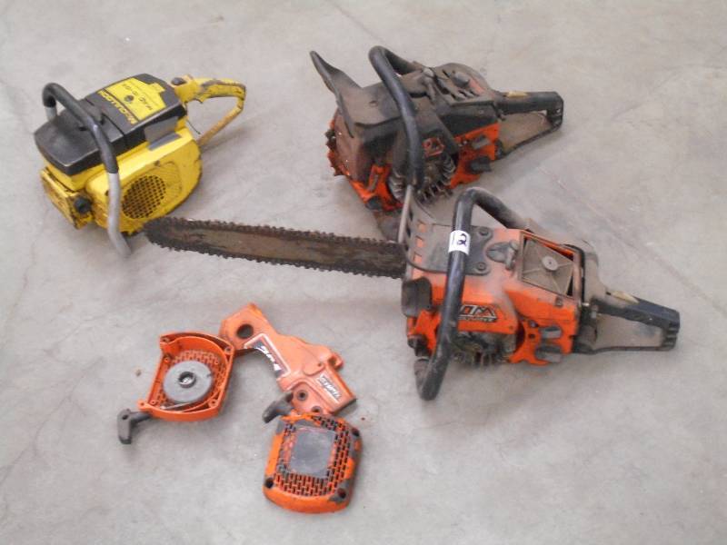 lot 12 image: Lot Of (3) Chainsaws For Parts ...