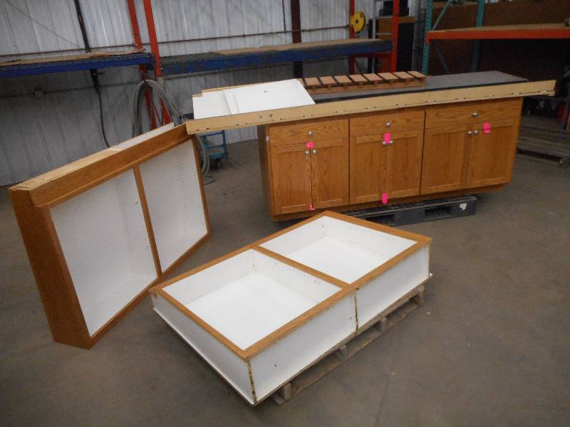 lot 5 image: Cabinet Set (1) 86x36 Straight C...