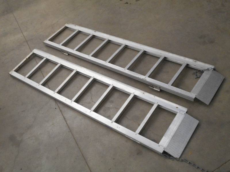 lot 25 image: Pair Of 6ft Aluminum Utility Ramps ...