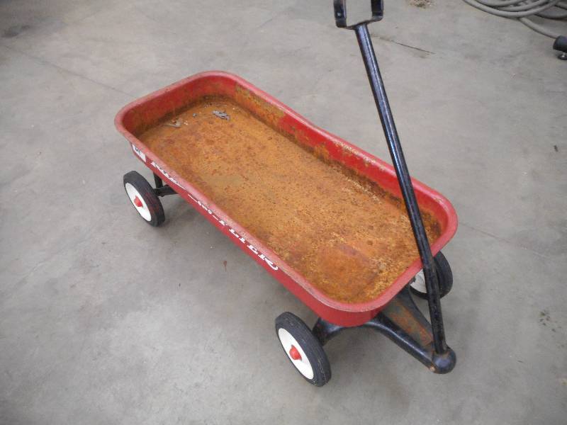 lot 64 image: Vintage Radio Flyer Steel Wagon ...