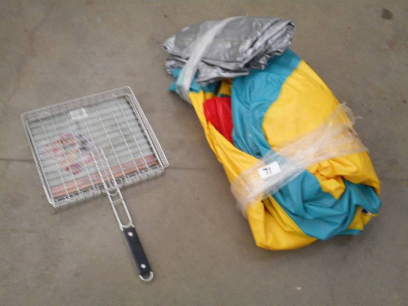 lot 71 image: (1) Stainless Grilling Basket & (1)...