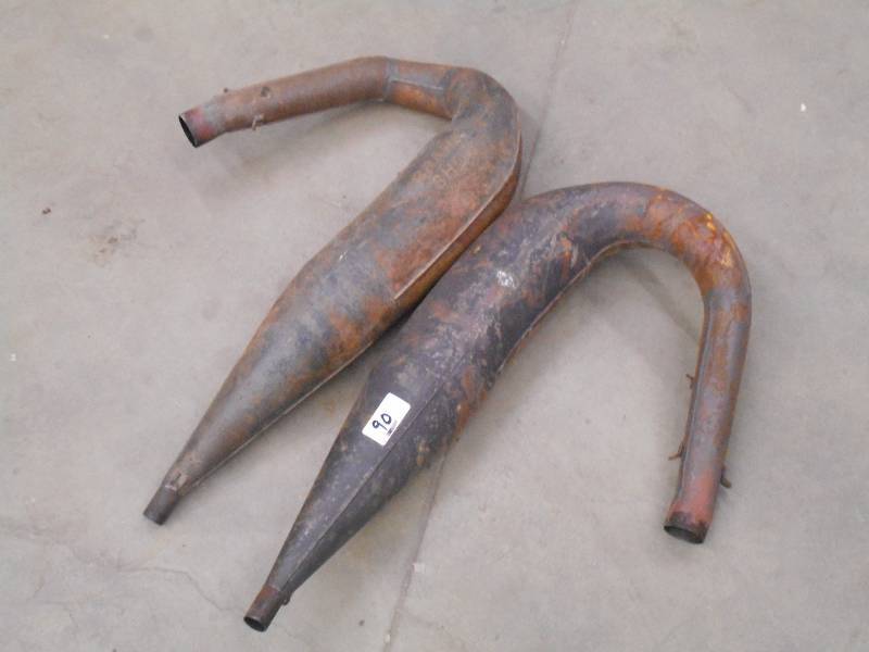 lot 90 image: Set Of Crank Shop Snowmobile Exhaus...