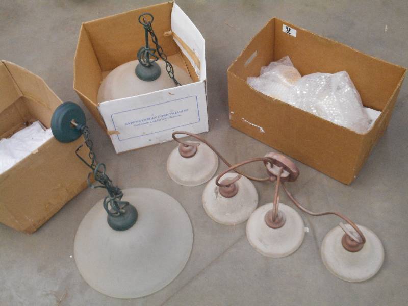 lot 98 image: Lot Of  (2) Copper Ceiling Lights &...