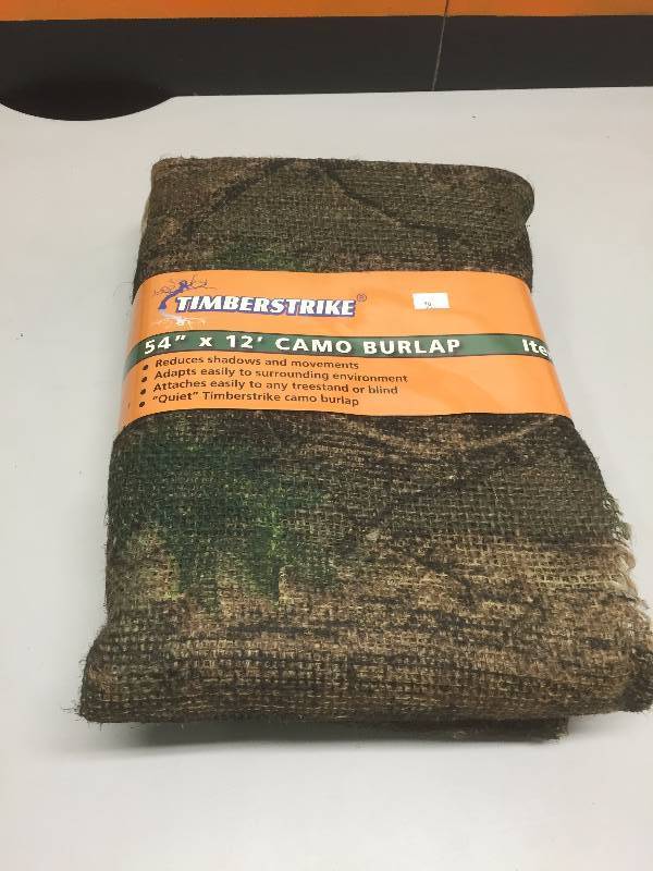 CAMO BURLAP, 54X12 QUIET TIMBER STRIKE