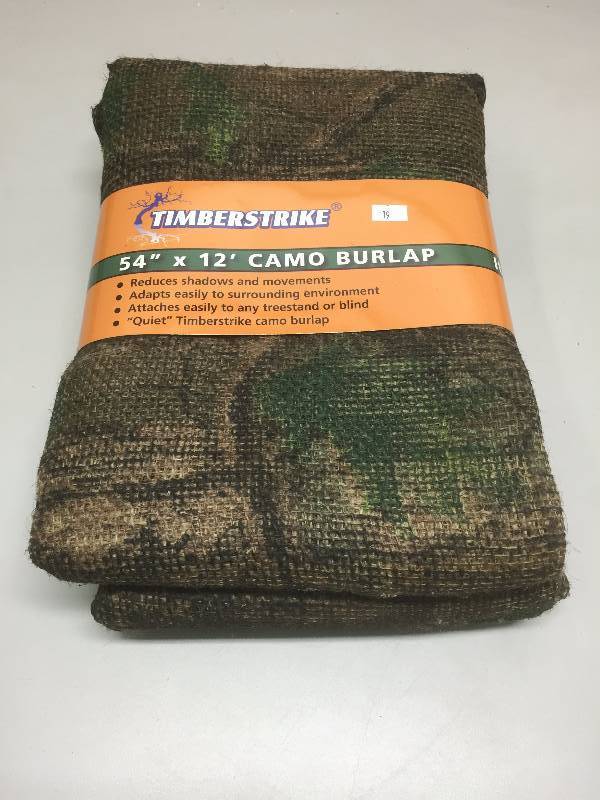 CAMO BURLAP, 54X12 QUIET TIMBER STRIKE