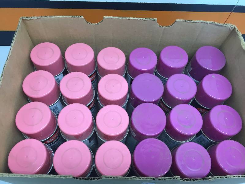 SPRAY PAINT CANS, 12 - PINK 12 - PURPLE