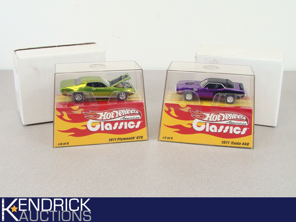 lot 2 image: 2 MINT in Box 143 Scale 2003 Hot Wheels American Classics