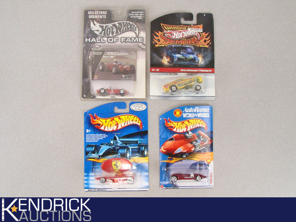 lot 16 image: 4 MINT on Card Higher End Hot Wheels Race Type Cars