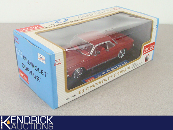 lot 27 image: MIB Sun Star 118 Scale 63 Chevrolet Corvair
