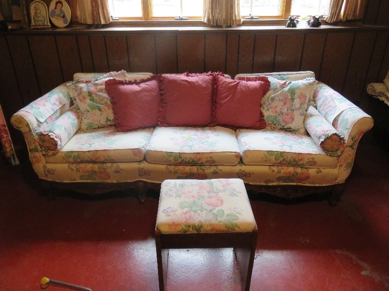 Sofa and matching foot rest