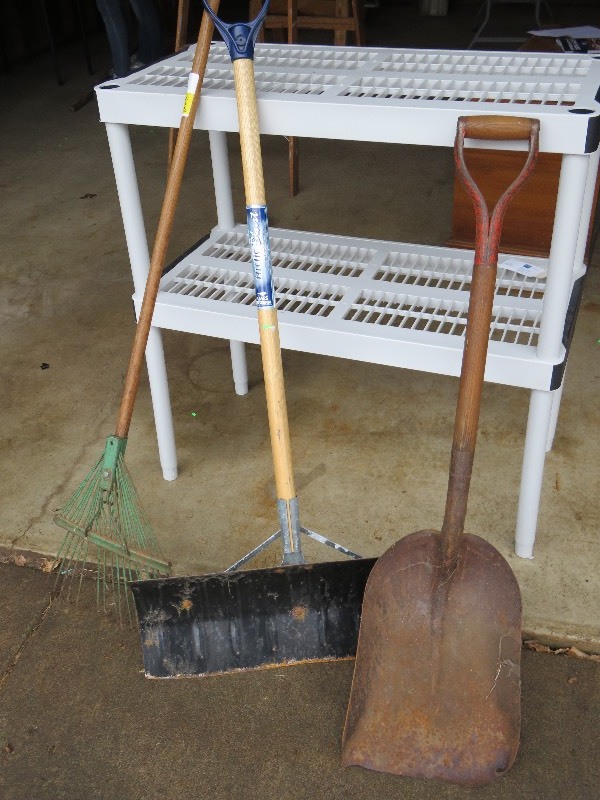 Rake and shovels