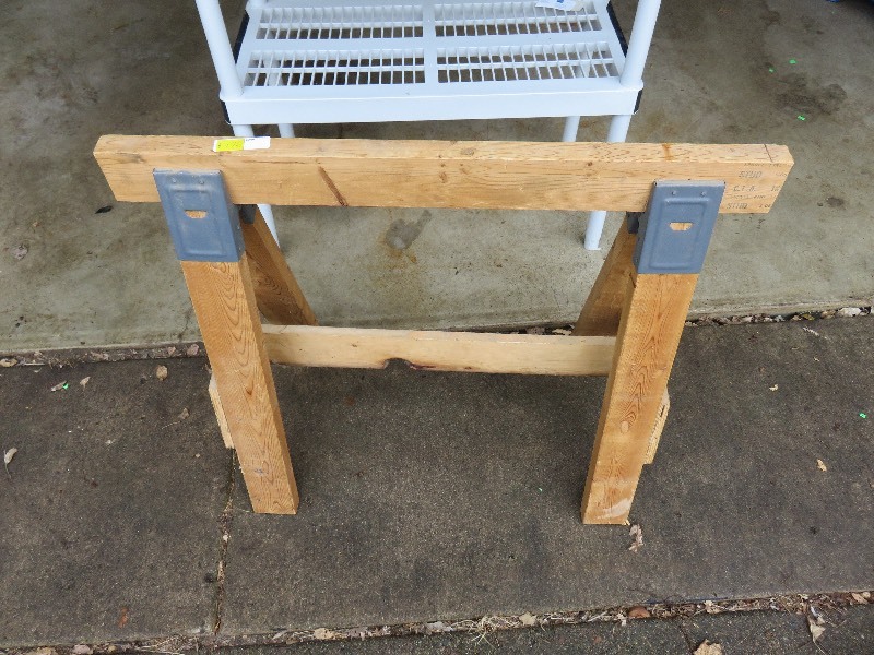 wood saw horse