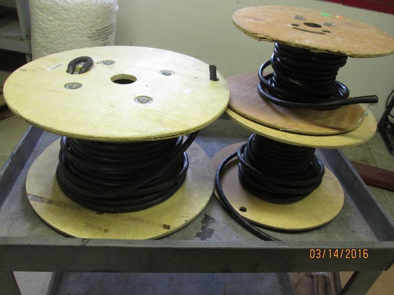 lot 51 image: 3 partial spools of 5 wire cable...