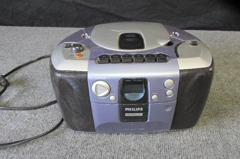 lot 76 image: Philips CD Tape Radio boom box, wor...