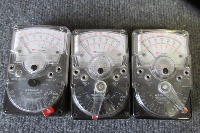 lot 103 image: 3 Triplett ohm meters, model 310 c ...