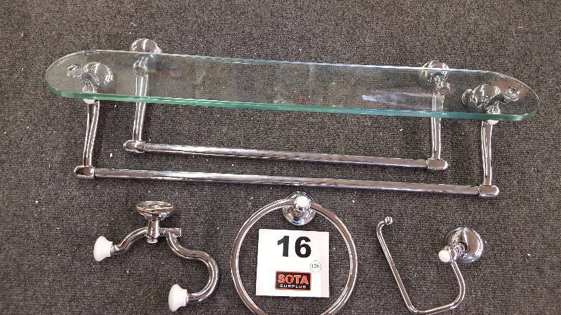 Bathroom Accessories   Silver and Porcelain Hardware