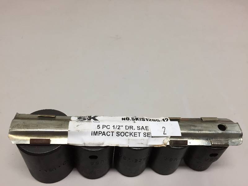 lot 2 image: S-K 5PC 12 DRIVE SAE IMPACT SOCKET SET 916- 1516