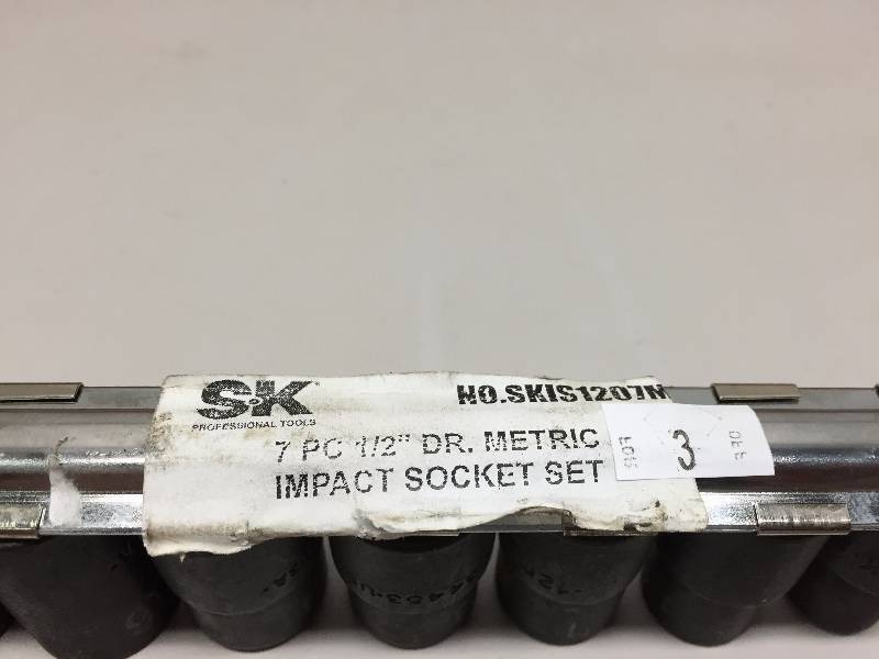 lot 3 image: S-K 7PC 12 DRIVE METRIC IMPACT SOCKET SET 10MM-17MM