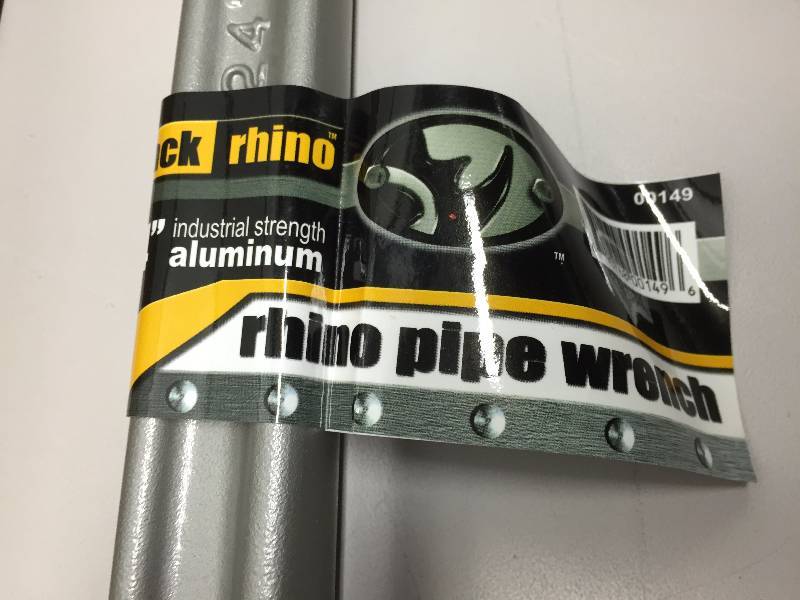 lot 8 image: BLACK RHINO 24 ALUMINUM PIPE WRENCH INDUSTRIAL STRENGTH