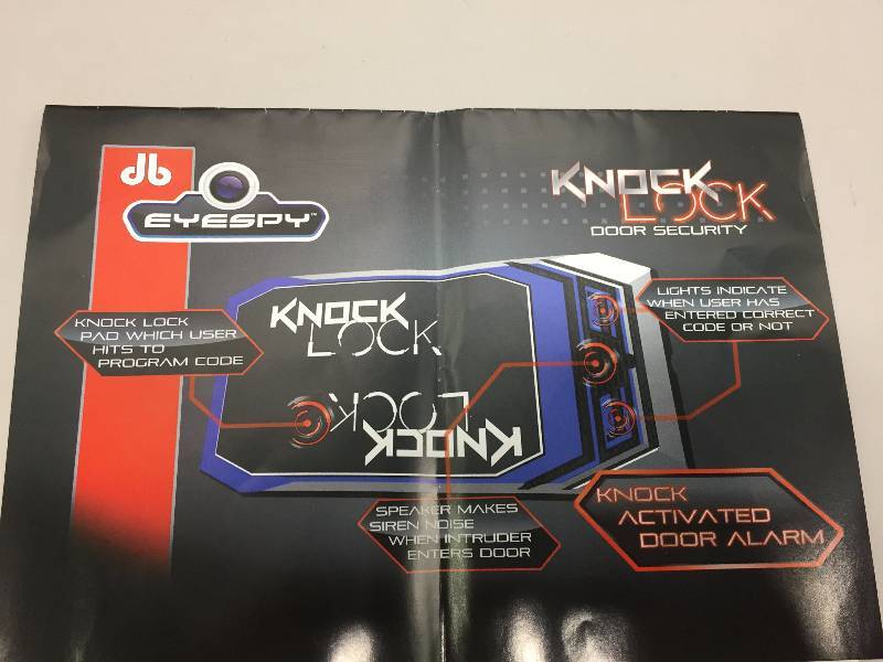lot 36 image: EYE SPY KNOCK LOCK, KNOCK ACTIVATED DOOR ALARM