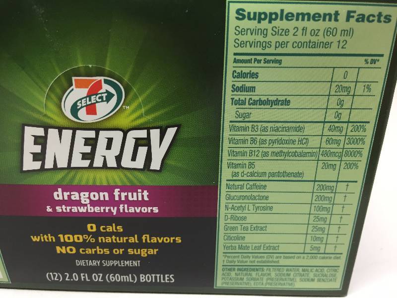 lot 52 image: SELECT 7 ENERGY DRINKS 12 - 2 FL OZ