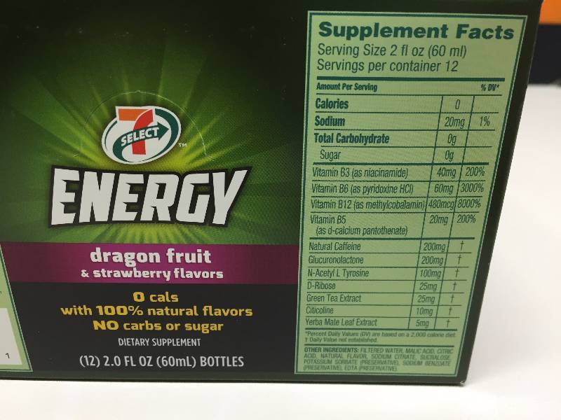 lot 53 image: SELECT 7 ENERGY DRINKS 12 - 2 FL OZ