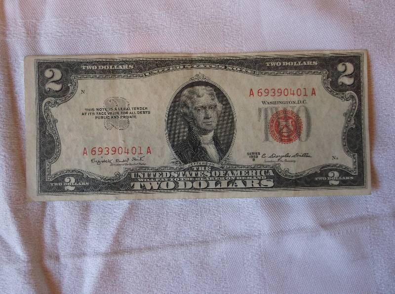 Red Seal 2 Dollar Bill