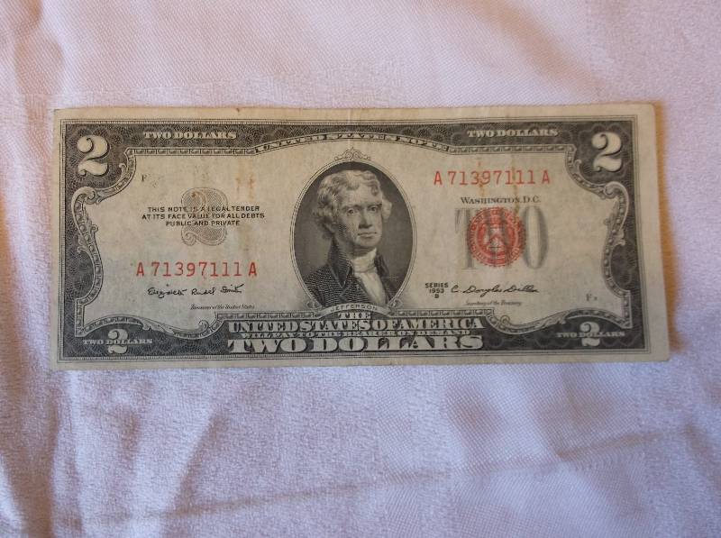 Red Seal 2 Dollar Bill