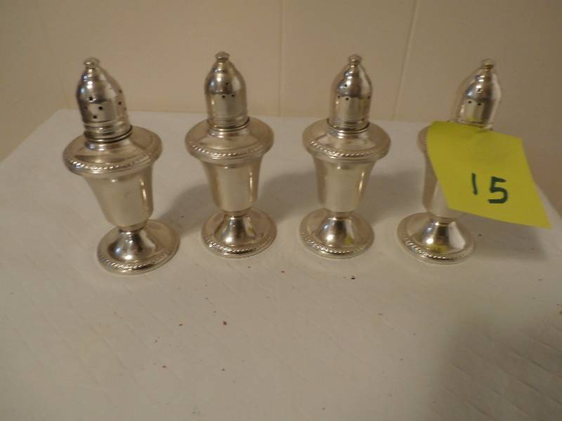 4 sterling silver salt and peppers