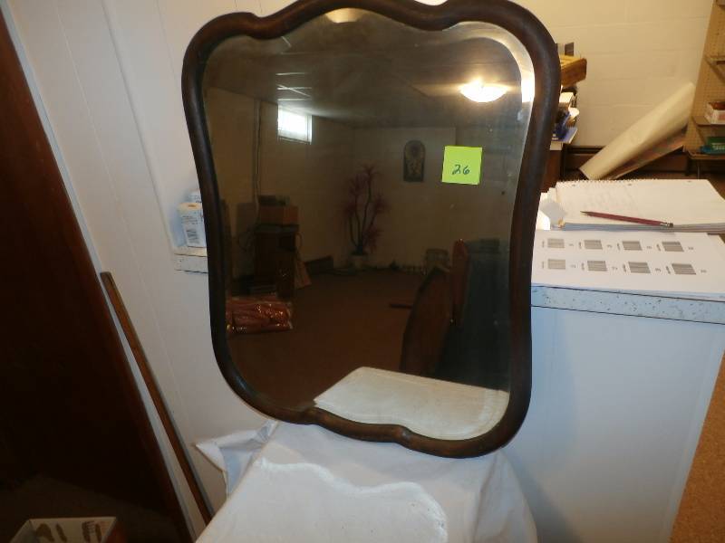 Vintage beveled glass mirror