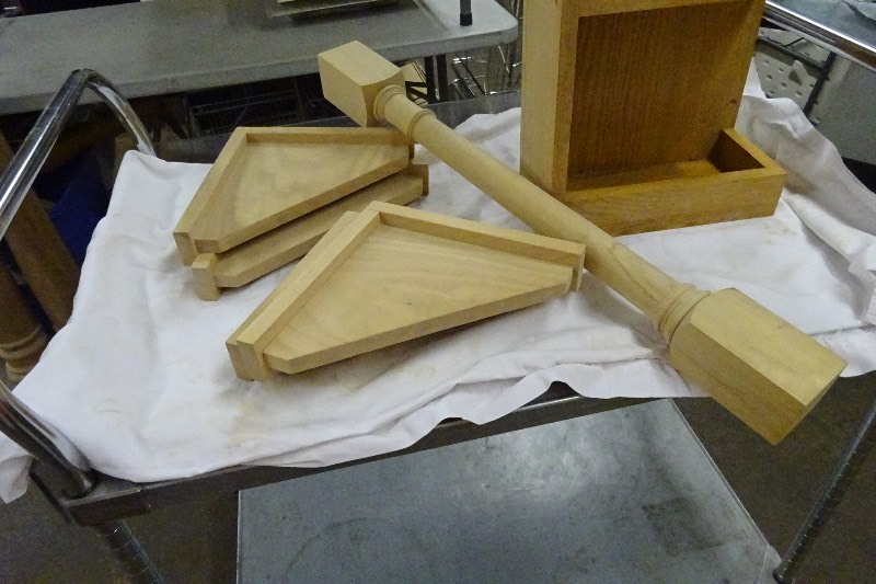 lot 72 image: Wood oak shelving