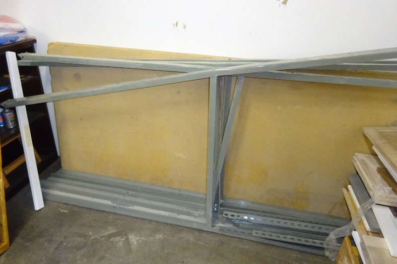 lot 76 image: 4 up rights, 4 boards