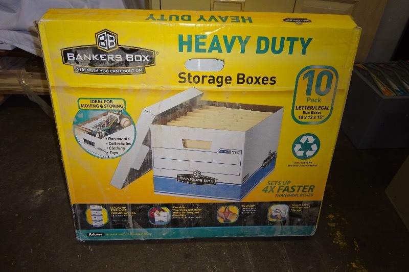 lot 82 image: New box of 10 letterlegal storage boxes