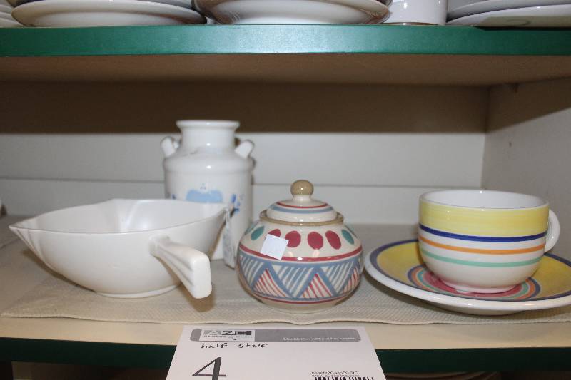 lot 4 image: Half Shelf Lot of Kitchen Ceramics