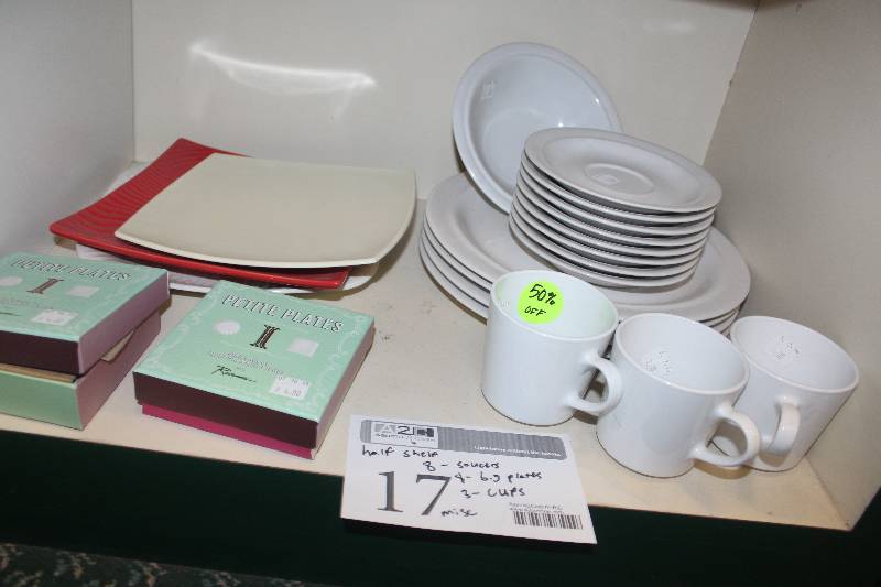 lot 17 image: Half Shelf Lot of China Set