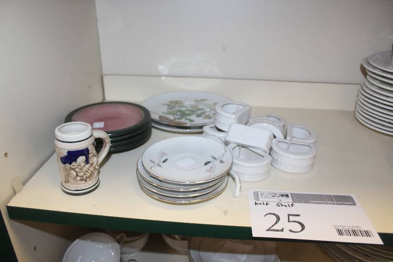 lot 25 image: Half Shelf Lot of China Set