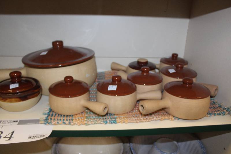 lot 34 image: Lot of (9) Bowls With Lids