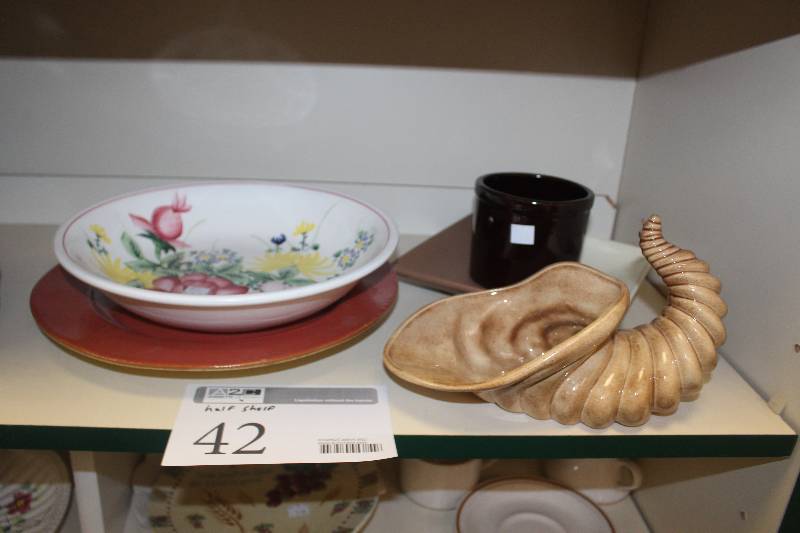 lot 42 image: Full Shelf Lot of Kitchen Ceramics